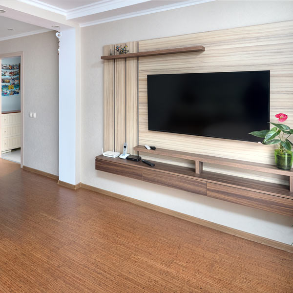 cork floor room